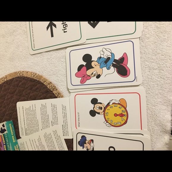 Mickey & Friends Preschool Flash Cards 1997 Math Concepts Words Around Me - Picture 5 of 9